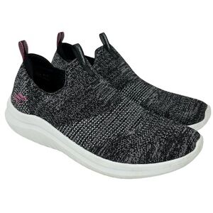 Skechers Ultra Flex 2.0 Gray Black Slip On Sneakers Comfort Women’s Size 9